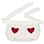 White With Red Hearts