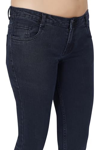 Image of TWGE - Women's Mid Rise Skinny Fit Jeans - Single Button, Stretchable Denim Pants - Ankle Length - Stylish Casual Wear Pack of 1