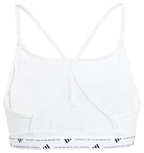 adidas Women's Aeroreact Training Light-Support 3-Stripes Bra Sport-BH, White/Black, S C-D – Ansicht 2