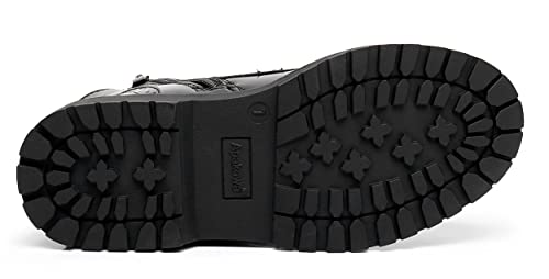 Apakowa Gilrs Combat Boots Side Zipper Ankle Booties (Toddler/Little Kid/Big Kid)4