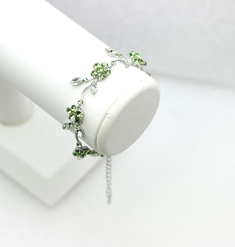 Image of Faship Gorgeous Rhinestone Crystal Floral Necklace Earrings Set