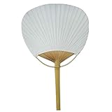 RoJuicy Japanese Style Fans Hand Fan for Wedding Party and Personal Decoration, White Paper with...