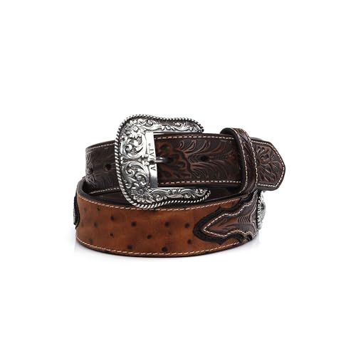 ARIAT Men's Ostrich Print Circle Concho2
