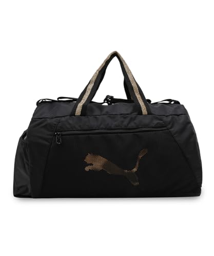 Image of Puma, Women, at ESS Barrel Bag, Black-Bright Gold, (9258601)