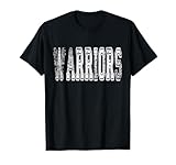 Warriors Mascot Distressed Vintage School Sports Name Fan T-Shirt