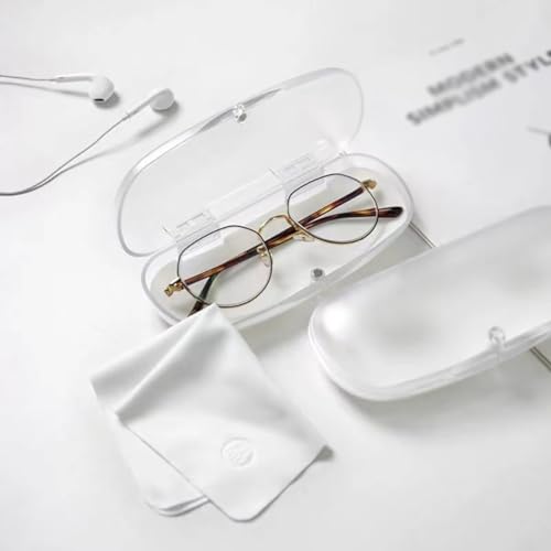 Image of GSHLLO 2 Pcs Clear Plastic Glasses Cases Eyeglasses Hard Case Reading Glass Case Spectacle Holder Case Sunglass Box Protector