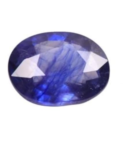 Saphir bleu naturel 10 carats en élégant pendentif plaqué argent pour homme et femme