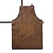 HEAVEN HUSH Genuine Leather Apron for Men, Adjustable Straps & Tool Pockets, Premium BBQ, Cooking, Blacksmith, Shop, Welding, Woodworking, Bartender Work Apron (Single Pocket - Brown)