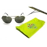 salitos ice kasten  Salitos Sonnenbrille Party Flieger Brille mit Metall gestell und Etui in grün - mit 400 UV Schutz