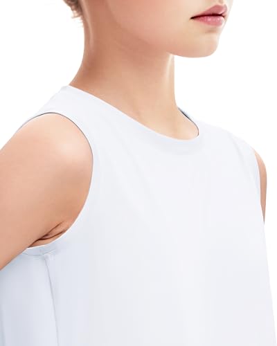 HASMES Girls Tank Tops Quick Dry Athletic Top Cute Sleeveless Shirts Dance Yoga Workout Tops4