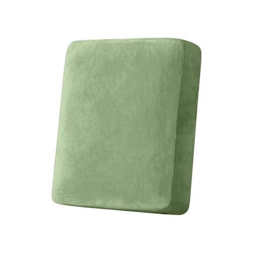 Image of Couch Cover Stretch Velvet Sofa Cushion Cover 1-Piece - Elastic Washable Slipcover for Seat /Backrest, Couch Seat Covers for Sofas (Avocado Green)