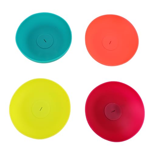 Dioche Tasco de Helados de Silicona de 4 Piezas para Niños, Lavavajillas Reutilizables Stick de Helado Seguro con Receptores de Goteo, Dispensador de Golosinas Congeladas a Prueba de