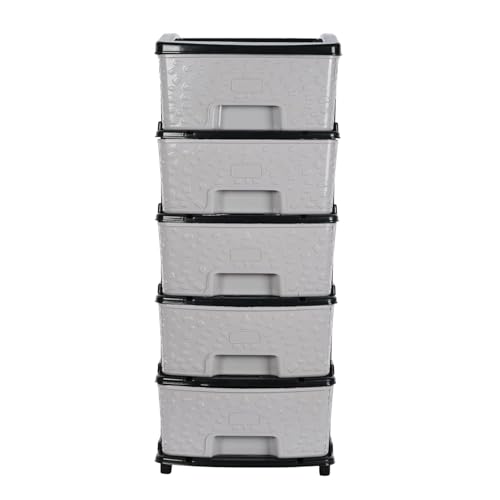 Image of 5XL Plastic Modular Drawer System for Home, Office, Hospital, Parlor, School, Doctors, Home and Kids, Product Dimension When assembeled
