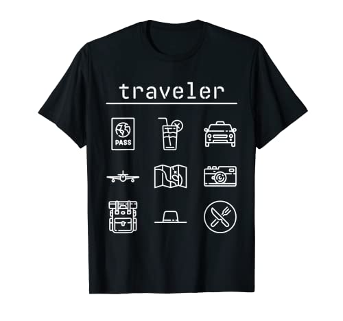 Camiseta de los iconos de viaje Camiseta