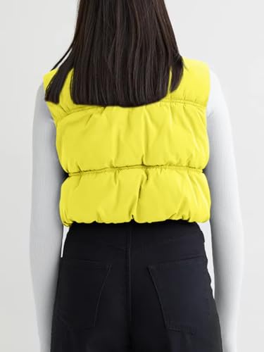 Image of SySea Women's Crop Puffer Vest Winter Zip Up Lightweight Sleeveless Warm Outerwear Padded Coat