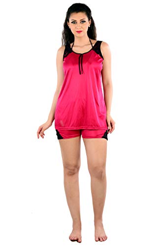 Image of Women's Nightwear Nightdress Nighty,Robe with Top & Shots Set (4pc Set of Robe, Nighty, Top & Shorts)