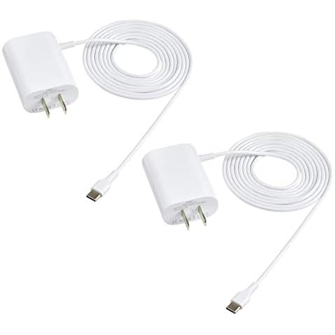 6ft Power Adapter Compatible with Google Mesh Home WiFi System Power Cable - USB Type C (2 Pack) Cover