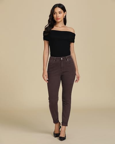 luvamia Skinny Jeans for Women Trendy High Waisted Fold Hem Slim Fit Stretchy Denim Pants Jeggings Jeans with Pockets4