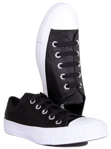 Image of Converse Chuck Taylor All Star Trainers Women Black - 6.5 - Low Top Trainers Shoes, Black /Black /White