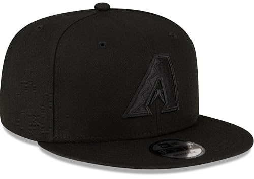 New Era MLB 9FIFTY Black Black Primary Logo Team Adjustable Snapback Hat Cap One Size Fits All