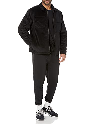 Amazon Essentials Men's Corduroy Work Jacket (Available In Big & Tall), Black, Small #TOP6