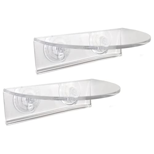 Image of Window Garden Veg Ledge Suction Cup Window Shelf - Create an Indoor Garden, Hold Your Planter Pots, Seed Starter, Figurines on Your Window. Grow Herbs, Microgreens, Succulents, Sleek (2 Pack)