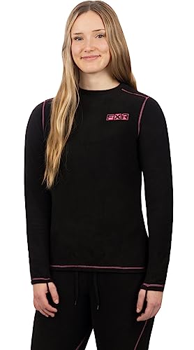 FXR Womens Pyro Thermal Long Sleeve Shirt Base Layer Moisture Wicking Warm Black - XXX-Large