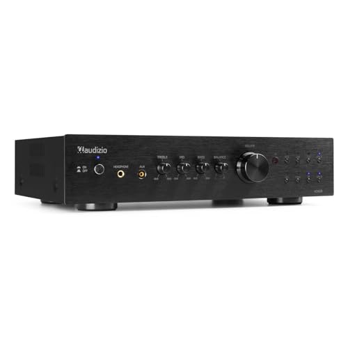 Audizio AD420B Amplificateur Hi-FI Bluetooth - Noir, 400 Watts, 8 Ohms, 4 Sorties Enceintes, 1...
