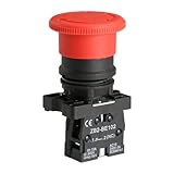 Baomain Push Button Switch ZB2-BE102C 22mm NC N/C Red Mushroom Emergency Stop 600V 10A (1PCS)