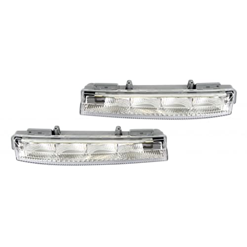 For Mercedes-Benz C250 Front Signal/Corner Light Assembly 2012 13 14 2015 Pair Driver and Passenger Side | w/Bulbs | CAPA | MB2562105