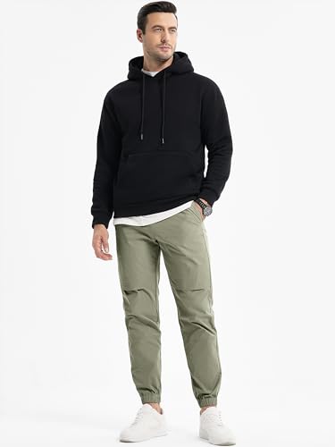 JMIERR Mens Joggers Casual Pants Stretch Elastic Waist Drawstring Tapered Pants with Pockets3