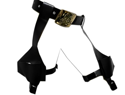 Sexy Lara Raider Skull and Bones Belt Buckle Holster Black