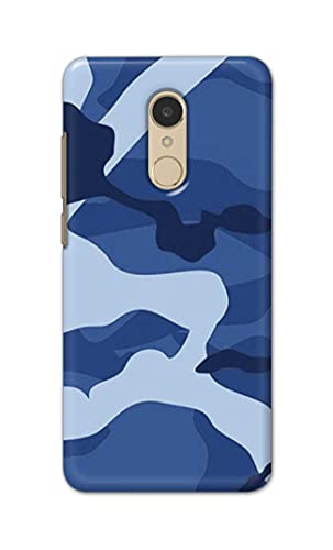 Image of Printed Hard Back Cover Case for Mi Redmi 5 Back Cover (Army Blue Pattern) -1302