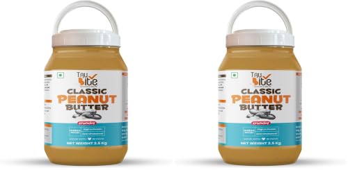 Image of Trubite Classic Peanut Butter (Crunchy) (2.5kg) | 26g Protein | Cholesterol Free | Indian Recipe | Delightful Taste (2.5KG) (Pack of 2)