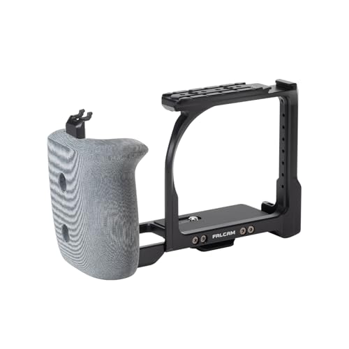 FALCAM F22&F38 Quick Release Camera Cagefor ZR Detachable Ergonomic Grip Dedicated HDMI Cable Clamp Cold Shoe 1/4 Threads and ARRI Locating Holes - Smooth Fit for Buttons & Battery Door
