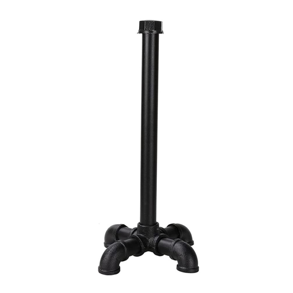 CMBSSTFC Soporte Industrial para Papel higiénico, Soporte para Rollo de Papel higiénico con Base de Hierro Fundido, Color Negro