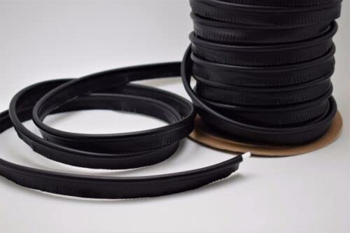 Black Welt Cord Vinyl Piping Marine Outdoor Edge Trim Fabric (10 Yard) Fabric