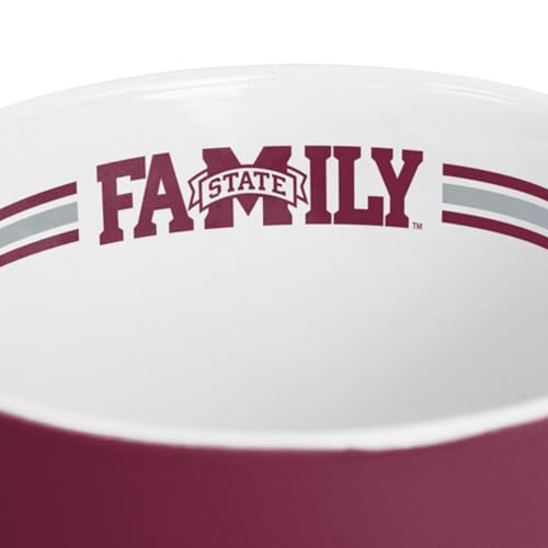 Image of Logo Brands NCAA Mississippi State Bulldogs 15oz Stripe Mug - Team Logo, Inside Print, Standard Handle, Microwave & Dishwasher Safe