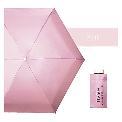 YINYANG Parapluie solaire Très petit mini parapluie Vinyl-parapluie Poche Protection solaire et protection contre les ultraviolets parasol (Color : Pink) Cover