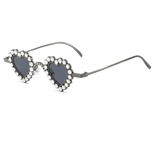 Lunettes de soleil diamant pour femmes avec monture métallique chic