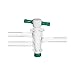 Chemglass CG-446-04 Series CG-446 Double Oblique Bore PTFE Plug Stopcock, 4 mm Bore, 14.4/44 Plug Size, 10 mm OD Sidearms