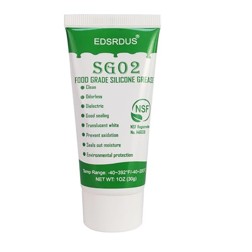 EDSRDUS SG02 Food Grade Silicone Grease Waterproof Plumbers Grease for Valve Sealant Faucet O Rings Garden Hoses 1OZ