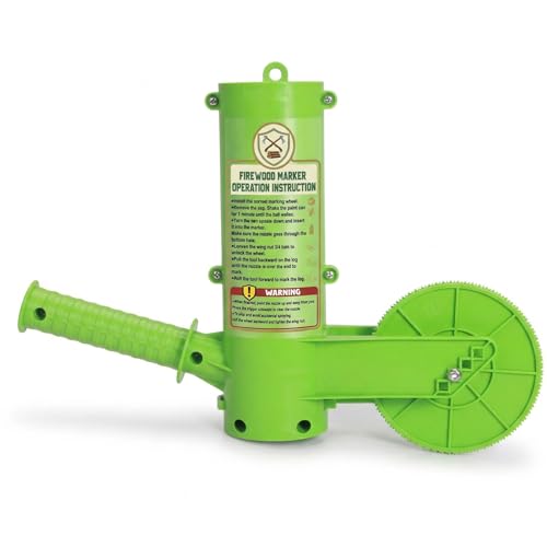 Feroca Firewood Marker Tool - Automatic Paint Marking Device with 16 Roller Wheel Durable Firewood Measuring Tool for Log Cutting & Woodworking Measuring Accessory For Chainsaw Portable Design
