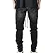 Maiyifu-GJ Men's Straight Slim Patches Jeans Distressed Stretchy Skinny Denim Pants Casual Hip Hop Ripped Tapered Leg Jean (Black,Large)