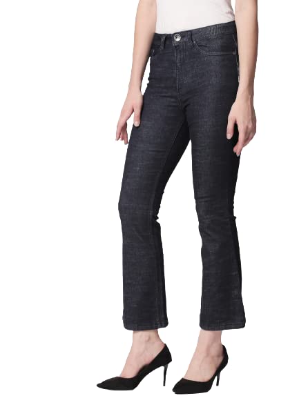 Image of HIGH Star Women Charcoal Grey Bootcut Stretchable Jeans