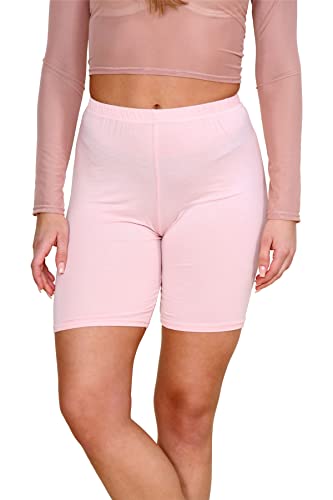 janisramone Pantalones cortos de ciclismo para mujer, elásticos, básicos, para baile, sobre la rodilla, activos, gimnasio, deportes, para ciclismo, color carne, 52/54/grande Cover