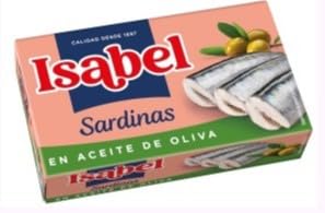 Isabel Sardine all'Olio d'Oliva, Lattina 115g, Peso Sgocciolato 81g, Confezione da 3