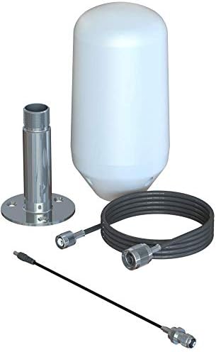 Scan Iridium Passive Omnidirectional Antenna | Satellite Signal Boost | Marine & Remote Use | Easy Mount | Rugged Design | Compatible with Iridium Phones and Iridium GO! | 12M Cable | with Deck Mount