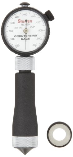 Starrett 689-3Zinch Medidor de avellanado de lectura, �ngulo de 100 grados, rango de 0,360-0,560