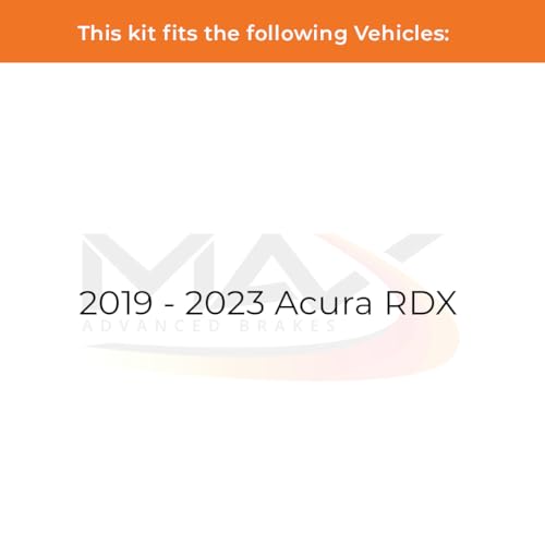 Image of Max Advanced Brakes Front & Rear Brake Kit Compatible With 2019 2020 2021 2022 2023 Acura RDX Replacement Premium OE Disc Brake Rotors and Ceramic Brake Pads